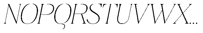 Plakent Thin Italic Font UPPERCASE
