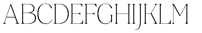 Plakent Thin Font UPPERCASE