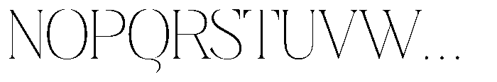 Plakent Thin Font UPPERCASE