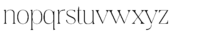 Plakent Thin Font LOWERCASE