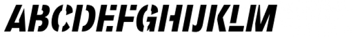Plan Grot Stencil Cond Std Bold Italic Font UPPERCASE