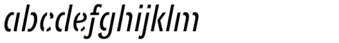 Plan Grot Stencil Cond Std Italic Font LOWERCASE