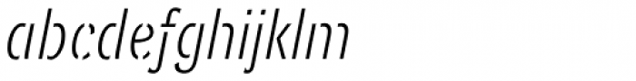 Plan Grot Stencil Cond Std Light Italic Font LOWERCASE