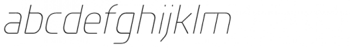 Planer ExtraLight Italic Font LOWERCASE