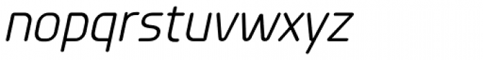 Planer Italic Font LOWERCASE