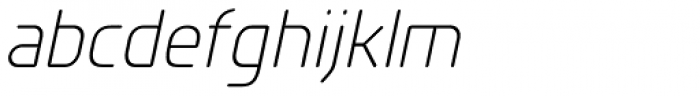 Planer Light Italic Font LOWERCASE