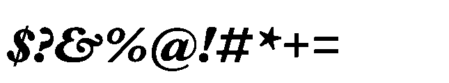 Plantin Now Caption ExtraBold Italic Font OTHER CHARS