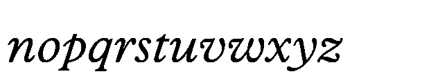 Plantin Now Caption Italic Font LOWERCASE