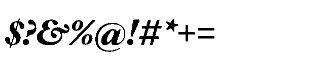 Plantin Now Display ExtraBold Italic Font OTHER CHARS