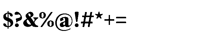 Plantin Now Display ExtraBold Font OTHER CHARS