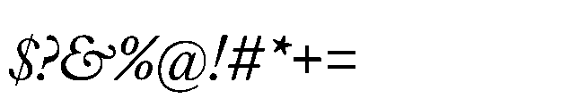 Plantin Now Display Italic Font OTHER CHARS