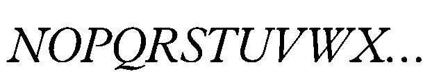 Plantin Now Display Italic Font UPPERCASE