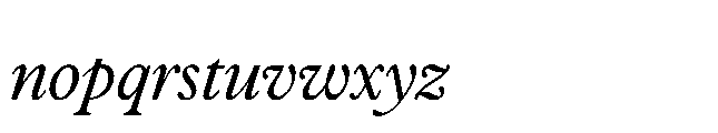 Plantin Now Display Italic Font LOWERCASE