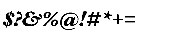 Plantin Now Text ExtraBold Italic Font OTHER CHARS