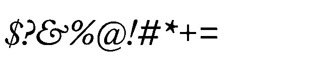 Plantin Now Text Italic Font OTHER CHARS