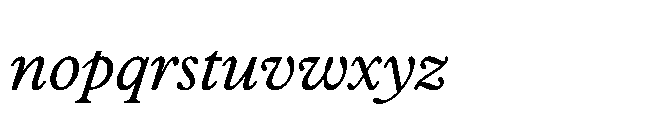Plantin Now Text Italic Font LOWERCASE