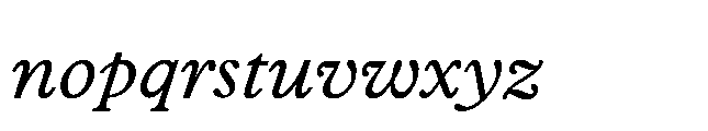 Plantin Now Variable Italic Font LOWERCASE