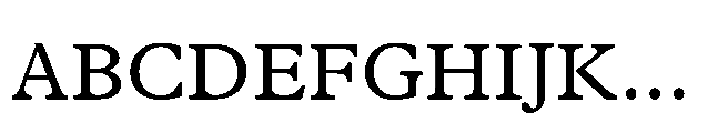 Plantin Now Variable Upright Font UPPERCASE