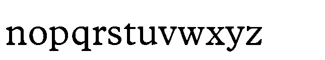 Plantin Now Variable Upright Font LOWERCASE
