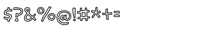 Plastic Hour Outline Font OTHER CHARS