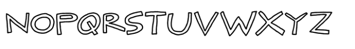 Plastic Hour Outline Font UPPERCASE