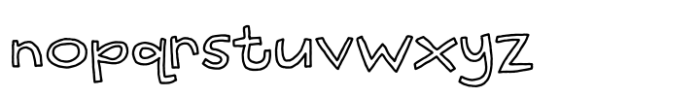 Plastic Hour Outline Font LOWERCASE