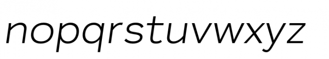 Plasto Light Expanded Italic Font LOWERCASE