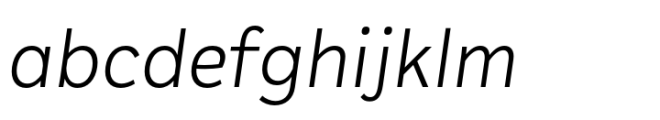 Plasto Light Italic Font LOWERCASE