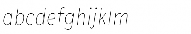 Plasto Thin Condensed Italic Font LOWERCASE