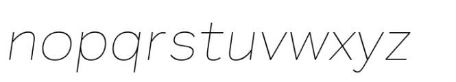 Plasto Thin Expanded Italic Font LOWERCASE