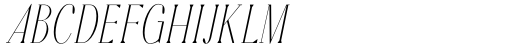 Plateau Five Thin Italic Font UPPERCASE