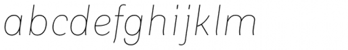 Platz Grotesk Italic Thin Font LOWERCASE