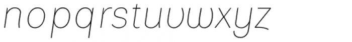 Platz Grotesk Italic Thin Font LOWERCASE