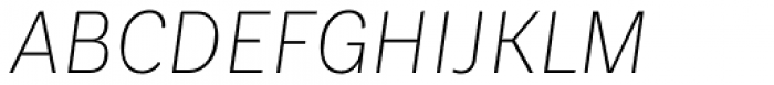 Platz Grotesk Oblique Light Font UPPERCASE