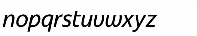Plau Redonda Condensed Italic Font LOWERCASE