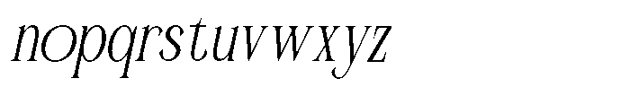 Plavor Oblique Font LOWERCASE