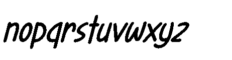 Play Sketch Italic Font LOWERCASE