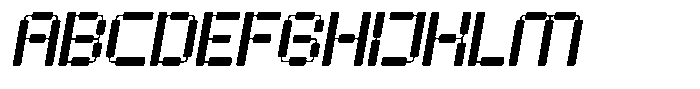 Play Sticz Slanted Font UPPERCASE