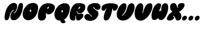 Playful Bubble Italic Font UPPERCASE