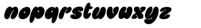 Playful Bubble Italic Font LOWERCASE