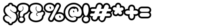 Playful Bubble Outline Font OTHER CHARS