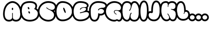 Playful Bubble Outline Font UPPERCASE