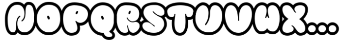 Playful Bubble Outline Font UPPERCASE