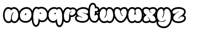 Playful Bubble Outline Font LOWERCASE
