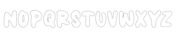 Playful Garden Groove font Regular Outline Font LOWERCASE