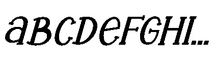 Playful Letters Italic Font UPPERCASE