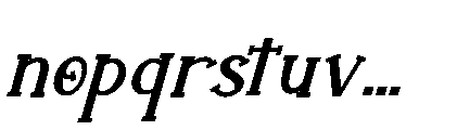 Playful Letters Italic Font LOWERCASE