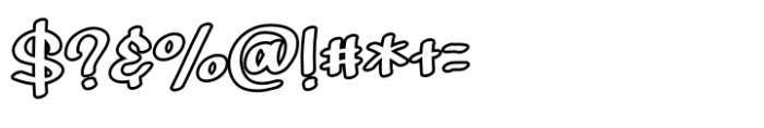 Playful Outline Font OTHER CHARS