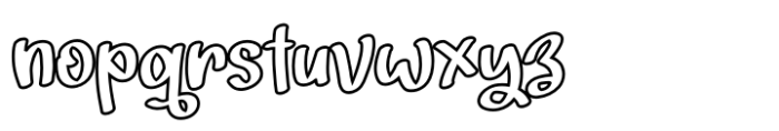 Playful Outline Font LOWERCASE
