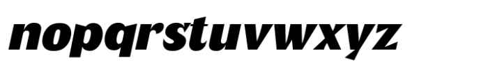 Plenary Black Italic Font LOWERCASE
